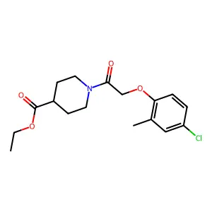 Ethyl 1-[2-(4-chloro-2-methylphenoxy)acetyl]piperidine-4-carboxylate structure