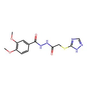3,4-Dimethoxy-N'-{[(4H-1,2,4-triazol-3-yl)sulfanyl]acetyl}benzohydrazide structure