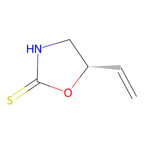 (5S)-5-ethenyl-2-oxazolidinethione structure