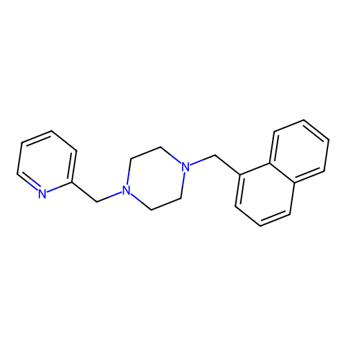 1-(Naphthalen-1-ylmethyl)-4-(pyridin-2-ylmethyl)piperazine structure