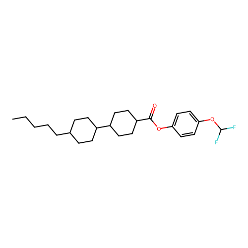 4-(Difluoromethoxy)phenyl 4'-pentyl-1,1'-bi(cyclohexyl)-4-carboxylate structure