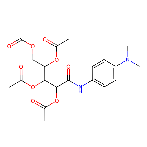 2,3,4-triacetyloxy-1-{N-[4-(dimethylamino)phenyl]carbamoyl}butyl acetate structure