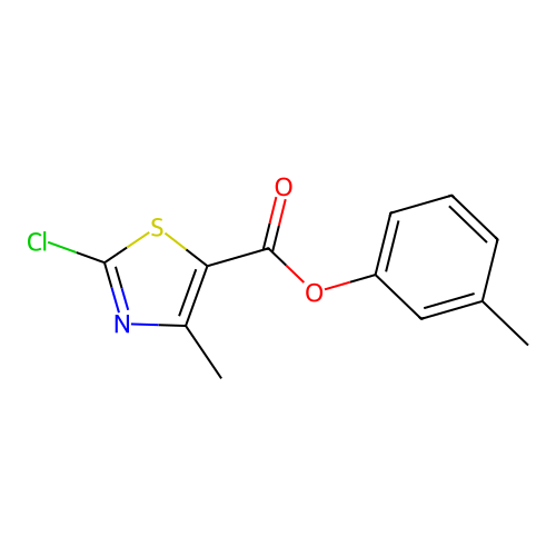 3-Methylphenyl 2-chloro-4-methyl-1,3-thiazole-5-carboxylate structure