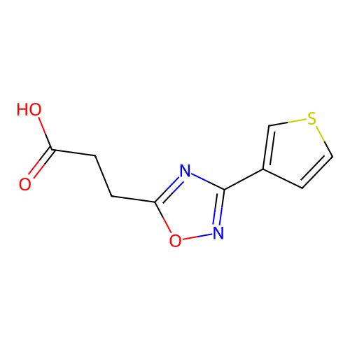 3-(3-Thien-3-yl-1,2,4-oxadiazol-5-yl)propanoic acid structure