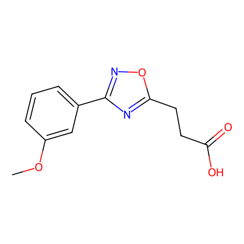 3-[3-(3-Methoxyphenyl)-1,2,4-oxadiazol-5-yl]propanoic acid structure