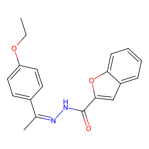 N'-[(1Z)-1-(4-ethoxyphenyl)ethylidene]-1-benzofuran-2-carbohydrazide structure