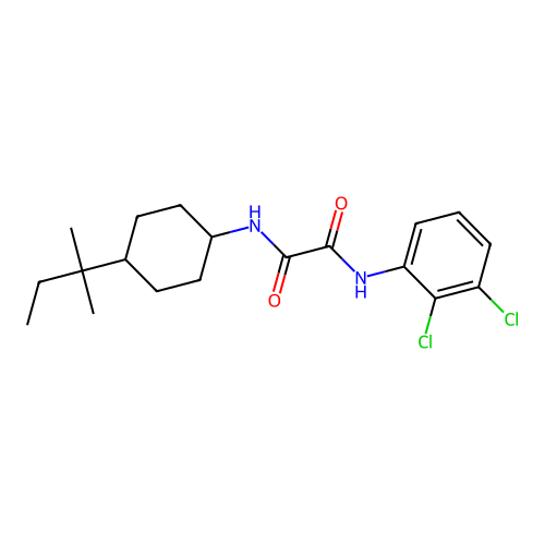 N-(2,3-dichlorophenyl)-N'-[4-(2-methylbutan-2-yl)cyclohexyl]ethanediamide structure