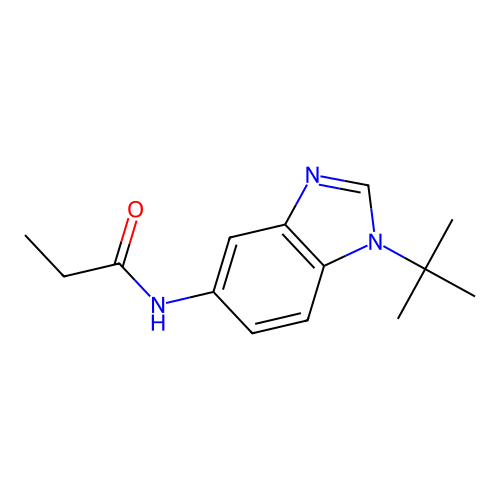 N-(1-tert-butyl-1H-benzimidazol-5-yl)propanamide structure