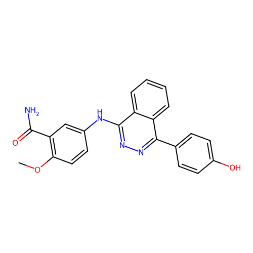 5-((4-(4-Hydroxyphenyl)phthalazin-1-yl)amino)-2-methoxybenzamide structure