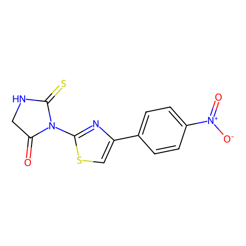 3-[4-(4-Nitrophenyl)-1,3-thiazol-2-yl]-2-thioxoimidazolidin-4-one structure