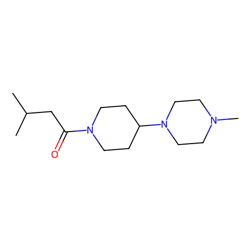 3-Methyl-1-[4-(4-methylpiperazin-1-yl)piperidin-1-yl]butan-1-one structure