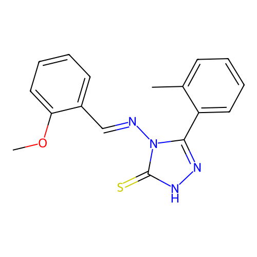 4-((2-Methoxybenzylidene)amino)-5-(2-methylphenyl)-4H-1,2,4-triazole-3-thiol structure
