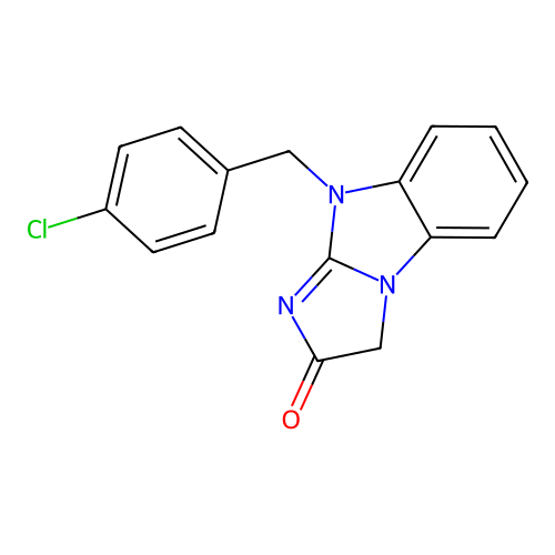 9-(4-chlorobenzyl)-3H-imidazo[1,2-a]benzimidazol-2(9H)-one structure