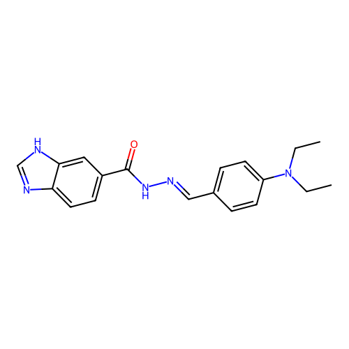 N'-(4-(Diethylamino)benzylidene)-1H-benzimidazole-6-carbohydrazide structure