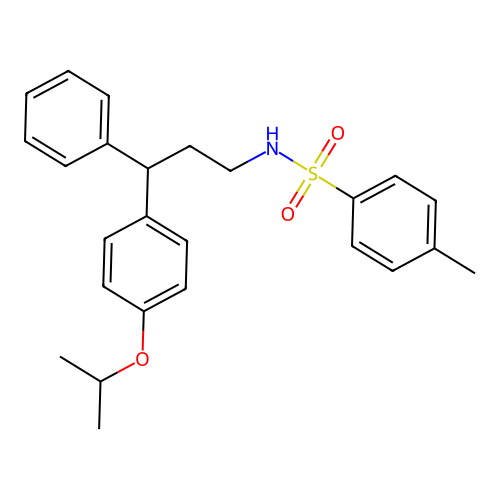 4-methyl-N-{3-phenyl-3-[4-(propan-2-yloxy)phenyl]propyl}benzenesulfonamide structure
