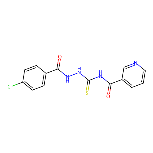 N-[N'-(4-Chloro-benzoyl)-hydrazinocarbothioyl]-nicotinamide structure