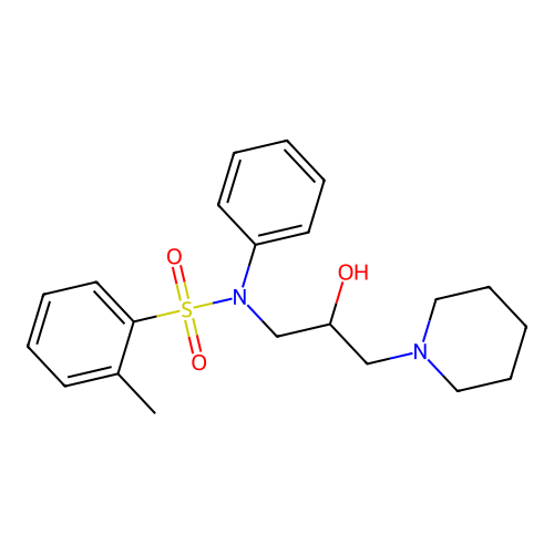 N-(2-hydroxy-3-piperidin-1-ylpropyl)-2-methyl-N-phenylbenzenesulfonamide structure