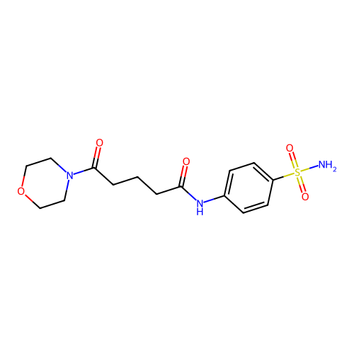 5-(morpholin-4-yl)-5-oxo-N-(4-sulfamoylphenyl)pentanamide structure