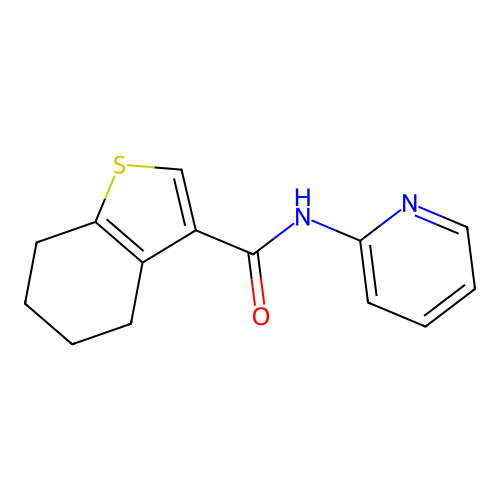 N-(2-Pyridinyl)-4,5,6,7-tetrahydro-1-benzothiophene-3-carboxamide structure