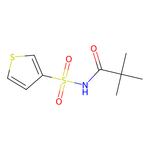 2,2-dimethyl-N-thiophen-3-ylsulfonylpropanamide structure