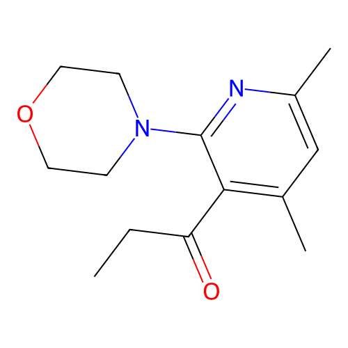 1-[4,6-Dimethyl-2-(4-morpholinyl)-3-pyridinyl]-1-propanone structure