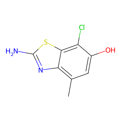 2-Amino-7-chloro-4-methyl-1,3-benzothiazol-6-ol structure