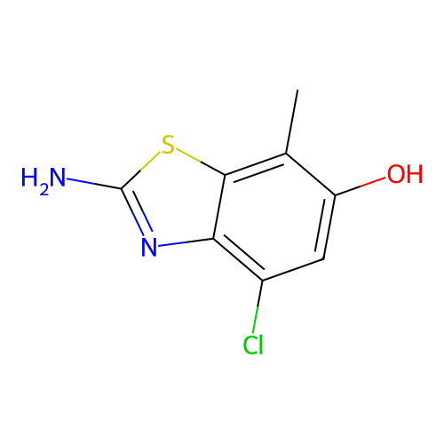2-Amino-4-chloro-7-methyl-1,3-benzothiazol-6-ol structure
