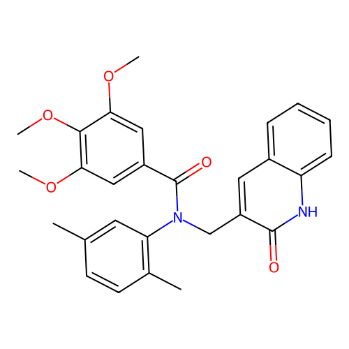 N-(2,5-dimethylphenyl)-N-((2-hydroxyquinolin-3-yl)methyl)-3,4,5-trimethoxybenzamide structure
