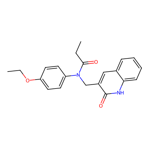 N-(4-ethoxyphenyl)-N-[(2-oxo-1,2-dihydroquinolin-3-yl)methyl]propanamide structure