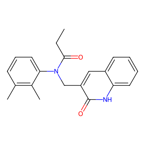 N-(2,3-dimethylphenyl)-N-[(2-oxo-1H-quinolin-3-yl)methyl]propanamide structure