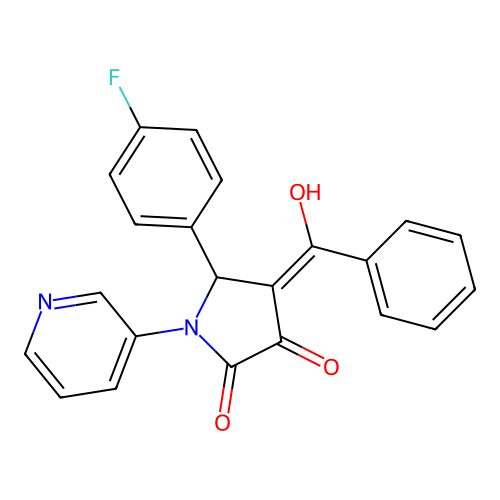 4-benzoyl-5-(4-fluorophenyl)-3-hydroxy-1-(pyridin-3-yl)-1H-pyrrol-2(5H)-one structure