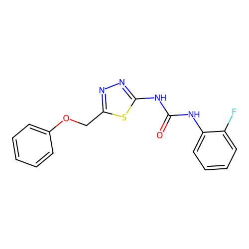 1-(2-Fluorophenyl)-3-(5-(phenoxymethyl)-1,3,4-thiadiazol-2-yl)urea structure