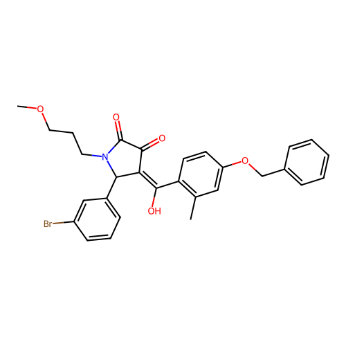 4-(4-(Benzyloxy)-2-methylbenzoyl)-5-(3-bromophenyl)-3-hydroxy-1-(3-methoxypropyl)-1H-pyrrol-2(5H)-one structure