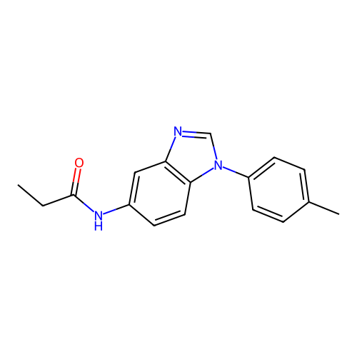 N-[1-(4-methylphenyl)-1H-benzimidazol-5-yl]propanamide structure