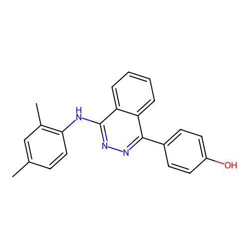 4-{(4Z)-4-[(2,4-dimethylphenyl)imino]-3,4-dihydrophthalazin-1-yl}phenol structure