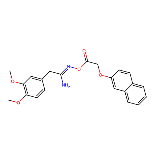 (1Z)-2-(3,4-dimethoxyphenyl)-N'-{[(naphthalen-2-yloxy)acetyl]oxy}ethanimidamide structure