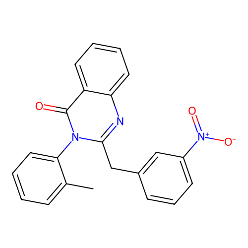 3-(2-methylphenyl)-2-(3-nitrobenzyl)quinazolin-4(3H)-one structure