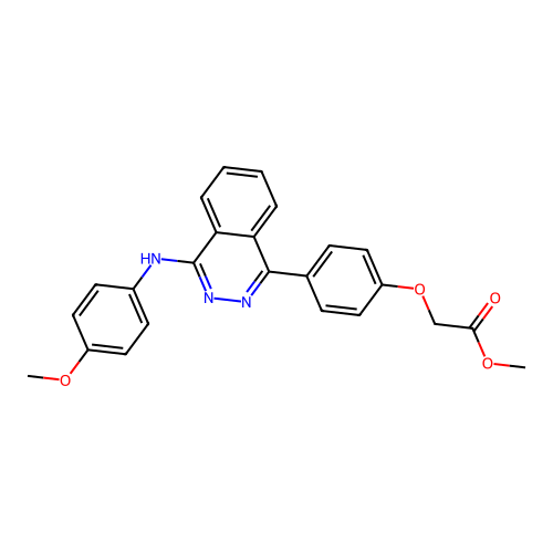 Methyl (4-{4-[(4-methoxyphenyl)amino]phthalazin-1-yl}phenoxy)acetate structure