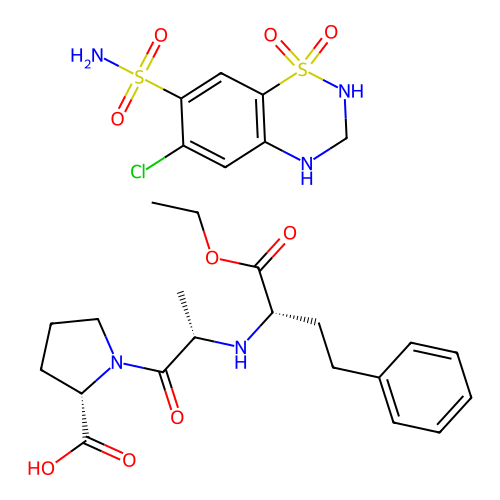 Enalapril mixture with hydrochlorothiazide structure