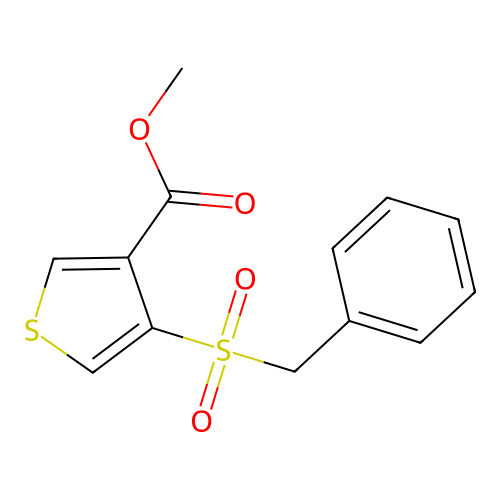 Methyl 4-(benzylsulfonyl)-3-thiophenecarboxylate structure
