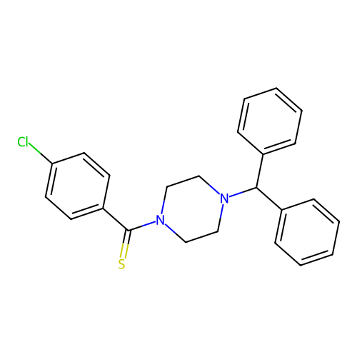 (4-Chlorophenyl)[4-(diphenylmethyl)piperazin-1-yl]methanethione structure