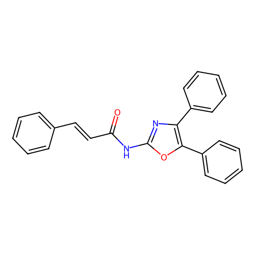 (2E)-N-(4,5-diphenyl-1,3-oxazol-2-yl)-3-phenylprop-2-enamide structure