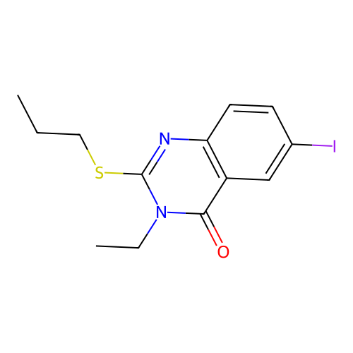 3-ethyl-6-iodo-2-(propylsulfanyl)quinazolin-4(3H)-one structure