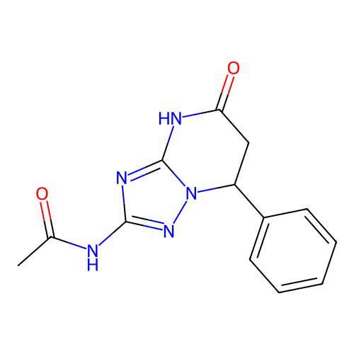 N-(5-hydroxy-7-phenyl-6,7-dihydro[1,2,4]triazolo[1,5-a]pyrimidin-2-yl)acetamide structure