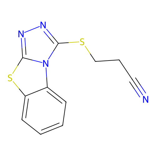 3-([1,2,4]Triazolo[3,4-b][1,3]benzothiazol-3-ylsulfanyl)propanenitrile structure