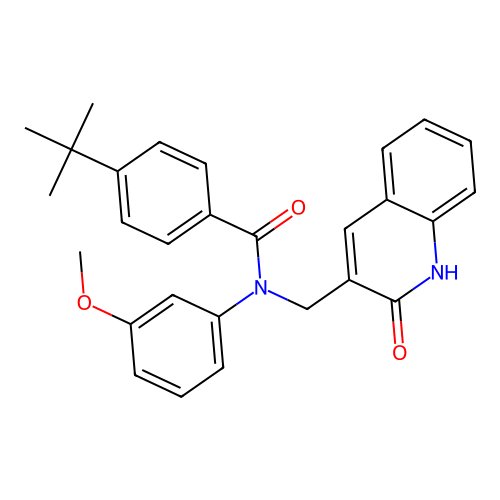 4-(tert-butyl)-N-((2-hydroxyquinolin-3-yl)methyl)-N-(3-methoxyphenyl)benzamide structure