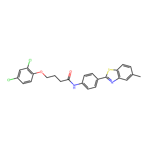 4-(2,4-dichlorophenoxy)-N-[4-(5-methyl-1,3-benzothiazol-2-yl)phenyl]butanamide structure