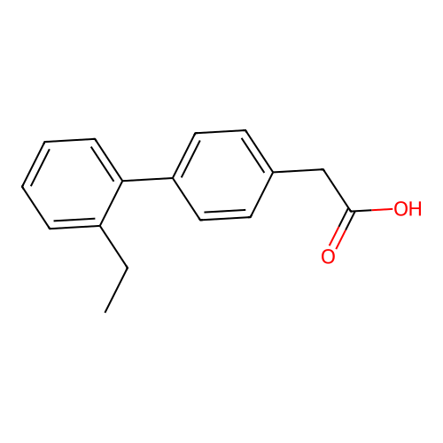 2-[4-(2-Ethylphenyl)phenyl]acetic acid structure
