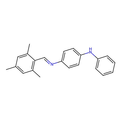 N-(4-anilinophenyl)-N-(mesitylmethylene)amine structure