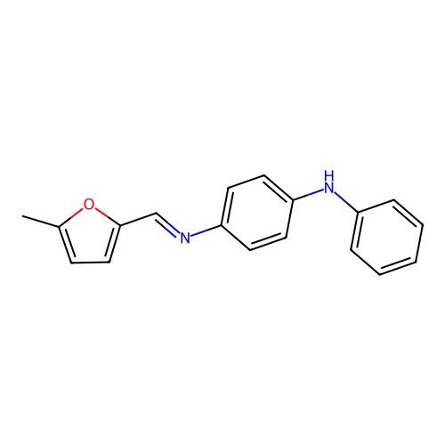 N-[(E)-(5-methylfuran-2-yl)methylidene]-N'-phenylbenzene-1,4-diamine structure